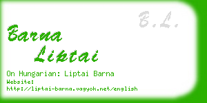 barna liptai business card